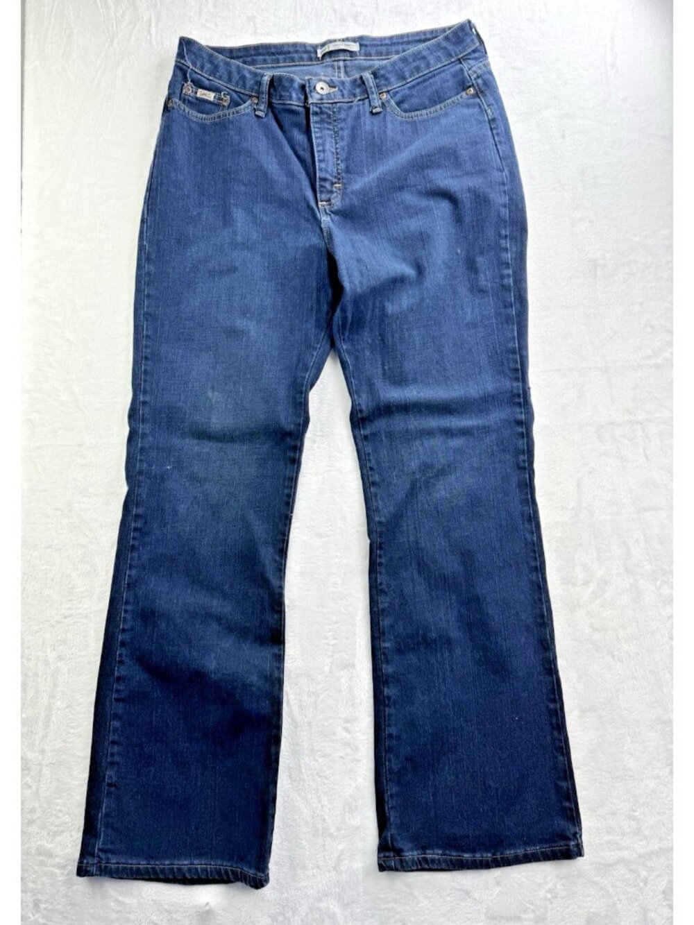 Lee Size 14 Womens Jeans Natural Bootcut High Rise Dark Wash Stretch